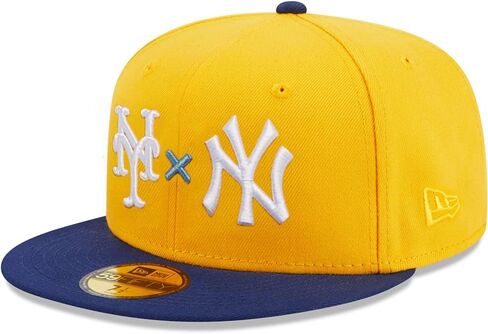 New Era NY New York Yankees X New York Mets 59FIFTY Cooperstown 2000 Subway Series World Series غطاء جانبي مناسب، قبعة in Saudi Arabia