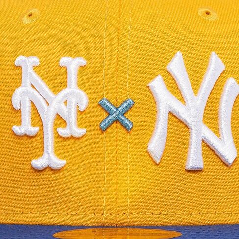 New Era NY New York Yankees X New York Mets 59FIFTY Cooperstown 2000 Subway Series World Series غطاء جانبي مناسب، قبعة in Saudi Arabia