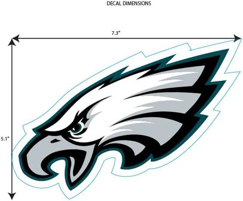 NFL Siskiyou Sports Fan Shop Philadelphia Eagles Auto Decal 8 inch sheet Team Color in Saudi Arabia