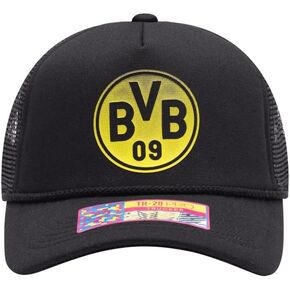 Fan Ink Borussia Dortmund 'Atmosphere' Trucker Style Snapback Hat/Cap Black