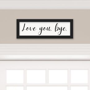 Living Room Wall Decor, Love You Bye Sign Above Door Wall Decor, Boho Wall Art Home Decor, Unique Foyer Decor for Entryway, House Warming Gifts for Family Friend Couple Black