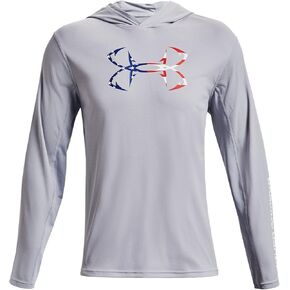 Under Armour Men's UA Iso-Chill Freedom Hook Hoodie - 1371623-011 - Mod Gray/White - S