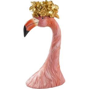 Pink Flamingo Christmas Decor, Resin Flamingo Figurine for Home Table Centerpiece, Decorative Statue Gift for Christmas Wedding Anniversary