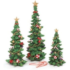 مجموعة من 3 تماثيل شجرة عيد الميلاد المزخرفة لديكور المنزل في العطلات in Kuwait