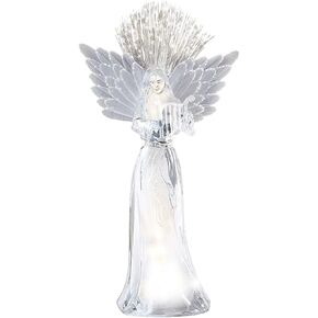 مجموعات إلخ، ملاك من الألياف البصرية الأنيقة مع تمثال على سطح الطاولة القيثارة in Kuwait