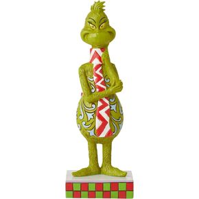 Enesco Jim Shore Dr. Seuss The Grinch with Long Scarf Figurine, 9 Inch, Multicolor