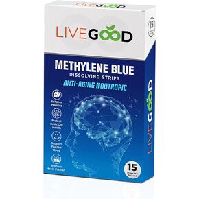 LIVEGOOD™ Methylene Blue Nootropic – Dissolving Strips for Maximum Absorption, Promote Focus & Cognitive Health, 15 Strips