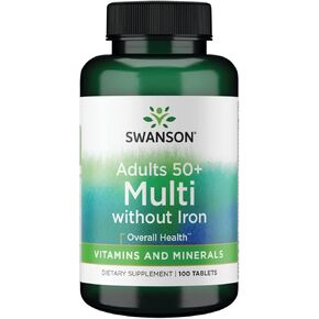 Swanson Geromulti Without Iron (Multivitamin for Seniors) 100 Tabs