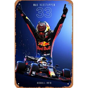 علامة Max Verstappen ملصق من القصدير علامة معدنية على الطراز العتيق لتزيين الجدران مقاس 8 × 12 بوصة in Kuwait