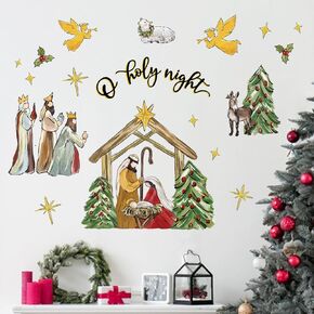 Mfault Christmas Black Girl You are Beautiful Wall Decals Stickers, Inspirational Xmas African American Poinsettia Decorations Bedroom Art, Christian Bible Verbs Winter Holiday Home Kitchen Decor
