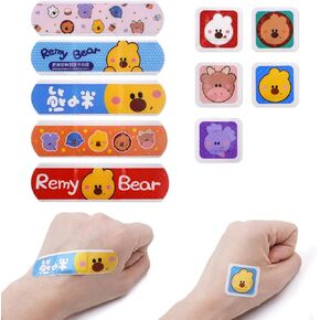 100pcs Kids Cartoon Bandages Adhesive Flexible Colorful Bandages for Boys and Girls Waterproof Bandages for Scrapes and Cuts, 2 Sizes