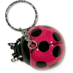 Hand Painted Ladybug Insect Key Chain
