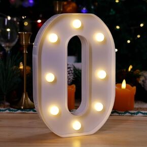 LED Light Up Marquee Letters, Battery Powered Decorative LED Letter Lights, Alphabet Light Up Letters for Wedding Birthday Party,Holiday Lamp or Home Bar Decoration (Letter A)