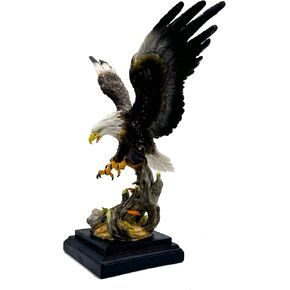 17 Inch Large Eagle Statue Resin Sculpture Frgurine Gift for Home Decor Office Living Room Desktop Display Decorative Decoration