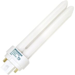 Sylvania (10 Pack) 20668 CF18DD/E/841/ECO 18-Watt 4100K 4-Pin Double Tube Compact Fluorescent Lamp, 10 Count (Pack of 1)