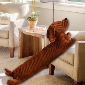 43"Dachshund Stuffed Animal Plush Weiner Dog Long Body Pillow Cuddle Cushion Decor Soft Doll for Kids Christmas