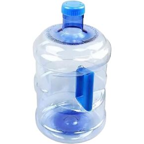 Gatuida 5L Camping Water Jug, 1 Gallon Plastic Mineral Water Bottle Jug Container with Handle and Screw Cap Round Water Bottle for Sports Outdoor Travel Camping