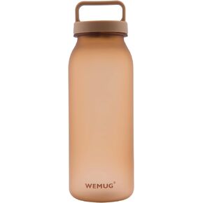 WEMUG Waterbottle 21 oz Easy Carry Handle, Modern Simple Design, BPA-Free, Leak Proof, Durable Plastic, Ultra Light, Handled (blue)
