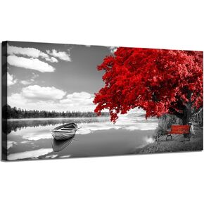 Beach Ocean Wall Art Pictures for Living Room - Canvas Print Wall Art Beach Sunset Ocean Waves Nature Pictures Framed for Bedroom Farmhouse Office Wall Décoration Teal Blue 40"x20"