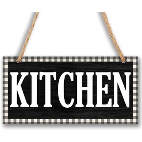 6.7" X 13.8" Wooden Sign For Kitchen, Kitchen Fun Hanging Sign, Farmhouse Rustic Home Kitchen Wall Decorations And Accessories - A11
