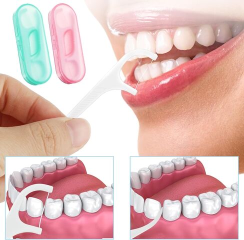 خيط تنظيف الأسنان المحمول، 6 عبوات من حافظات خيط تنظيف الأسنان أثناء السفر، حامل خيط تنظيف الأسنان، حامل خيط تنظيف الأسنان للعائلة والفنادق والسفر والنساء والرجال، تنظيف الأسنان - 10 قطع/الحزمة in Saudi Arabia