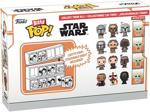 Funko Bitty Pop! The Mandalorian Mini Collectible Toys 4-Pack - Heavy Infantry Mandalorian, The Armorer, Bo-Katan Kryze, & Mystery Chase Figure (Styles May Vary) in Saudi Arabia