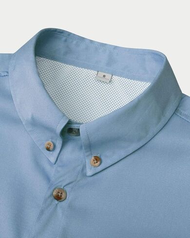 Alimens & Gentle Men's Fishing Shirt Short Sleeve Summer Breathable Outdoor Casual Button Down Shirt in Saudi Arabia