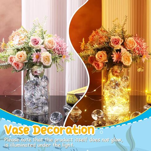 Acrylic Diamond Large Gems Pirate Round Treasure Toy Gems Colorful Treasure Round Gemstones Diamond Shaped Gemstones Large Acrylic Gems for Home Table Scatters Vase Fillers Party Decoration in Kuwait