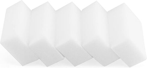 MANCHAP 100 قطعة من وسادات التنظيف الإسفنجية الإسفنجية، 3.2 × 2 × 1.2 بوصة خفيفة الوزن غير قابلة للخدش، ممحاة إسفنجية للجدار، الأثاث، المطبخ، السيارة، أبيض in Kuwait