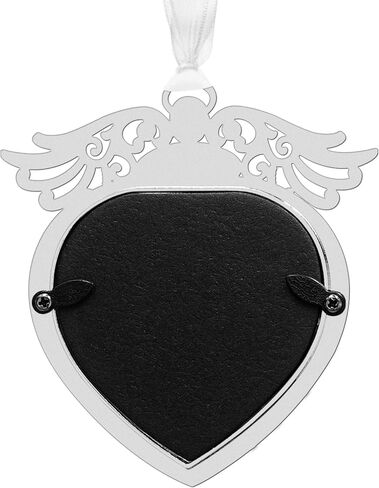 Christmas Tree Ornament Picture Frame Metal Hanging Pendant Holiday 2.5" Photo Frame Charm Decorative of Pets, Baby First Christmas, Family (Heart White) in Kuwait