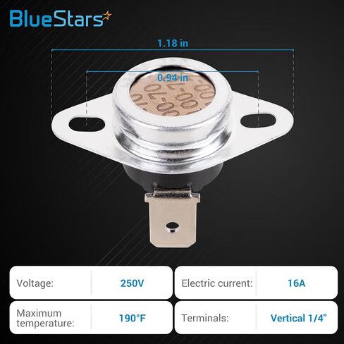 BlueStars 47-22861-01 Limit Switches Replacement L350 Furnace Bimetal Thermostat Switch 250V/10A Used for Gas Furnace Microwave Refrigerator and General Electrical Equipment Supplies in Saudi Arabia