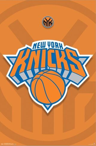 Trends International NBA New York Knicks - ملصق حائط بشعار 14، 14.72 بوصة × 22.37 بوصة، قماش مشدود in Saudi Arabia