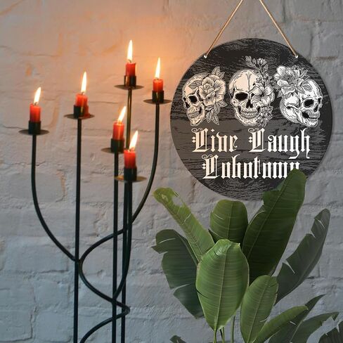 Muktoujaumai Witch Sign Decor, Witchy Hanging Sign Decor Rustic Wall Decorations Magic Witchcraft Sign for Gothic House, Living Room, Housewarming Gift for New House Home Wicca in Saudi Arabia