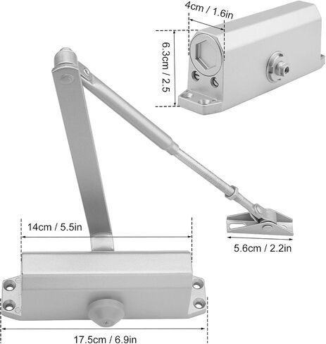 3 PCS Hydraulic Auto Door Closer, Door Closer, Auto Door Closer,Door Closer Residential for Homes, Offices, Schools, and Public Spaces,Easy Installation, by GENHAKON in Kuwait