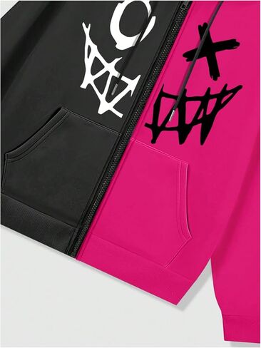 COZYEASE Men's Zip Up Hoodies Graphic Sweatshirt Hoodies long Sleeve Western Y2k Hoodies Pullover Streetwear in Kuwait