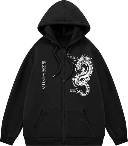 COZYEASE Men's Zip Up Hoodies Graphic Sweatshirt Hoodies long Sleeve Western Y2k Hoodies Pullover Streetwear in Kuwait