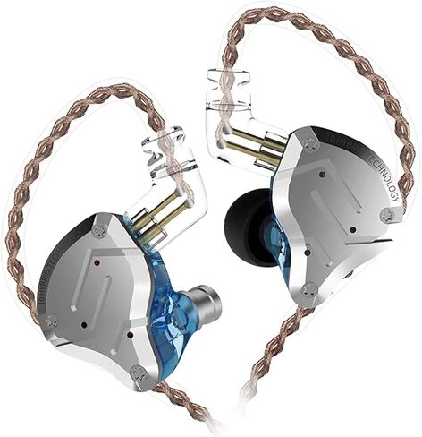 KZ ZS10 Pro Noise Cancelling Monitor Headphones,4BA+1DD 5 Driver in-Ear HiFi Metal Earphones with Stainless Steel Faceplate, 2 Pin Detachable Cable(Meteor Blue, without Mic) in Saudi Arabia