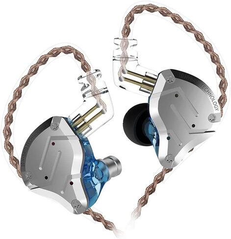 KZ ZS10 Pro Noise Cancelling Monitor Headphones,4BA+1DD 5 Driver in-Ear HiFi Metal Earphones with Stainless Steel Faceplate, 2 Pin Detachable Cable(Meteor Blue, without Mic) in Saudi Arabia