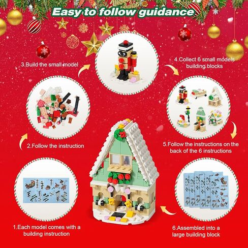 Christmas Advent Calendar 2024 with 1075 Pcs Building Blocks for Kids, 24 Days Christmas Countdown Calendars 24 In 4 Building Blocks Stem Toys for Boys Girls Stocking Stuffers Holiday Gifts (CT886) in Saudi Arabia