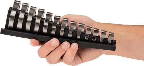 TEKTON 3/8 Inch Drive Crowfoot Wrench Set with Rack, 13-Piece (5/16-1 in.) | WCF95101 | Made in USA in Kuwait