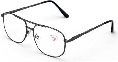 V.W.E. Metal Tear Drop Reading Glasses - Big Lens Spring Hinge Square Reader in Saudi Arabia