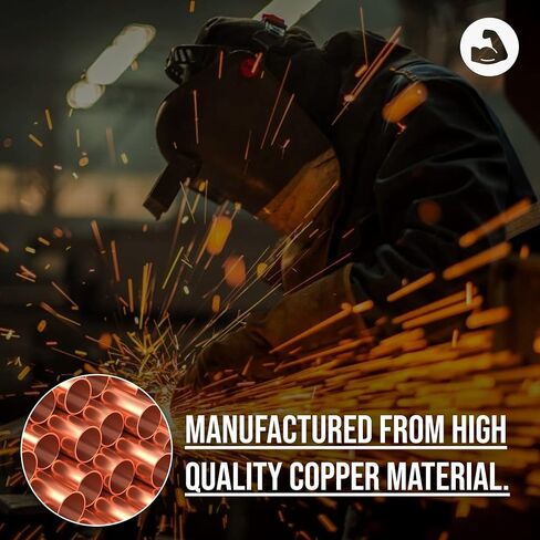 ProPress 1/2 Inch Copper Tee – Push to Connect Copper Tee Press Fitting – Tee Connector – Copper Pex Fitting Compatible with Copper pipe - Pack of 10 in Saudi Arabia