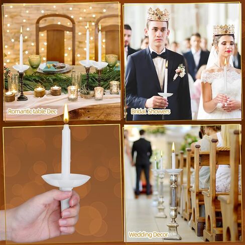 100 Pcs Candlelight Service Bulk, Church Vigil Plastic Candle Holders, Candlelight Service Drip Protectors Convenient for Church, Vigil, Memorial, Christmas Eve, Wedding, Party Candles in Saudi Arabia