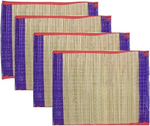 Puja Asana Sitting Mat for Pooja Room Ashan Home Mandir Kusha Korai Sabai Grass Asan for Prayer Yoga religious (Asan 18X18) Pack Of 1 in Saudi Arabia