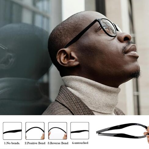 1 Pair TR90 Bright Black Glasses Replacement Arms Glasses Double Convex Teeth 6.5mm Replacement Temple with Screws, Screw Washers and 3-in-1 Screwdriver (Gloss Black 6.5mm) in Saudi Arabia