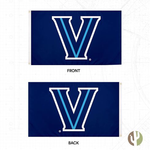 لافتات علم جامعة صبار الصحراء فيلانوفا VU Wildcats لافتات 100% بوليستر للاستخدام الداخلي والخارجي 3 × 5 أقدام (النمط 1) in Saudi Arabia