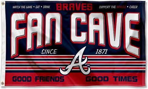 WinCraft Atlanta Braves Fan Man Cave Banner Flag in Saudi Arabia