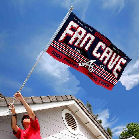 WinCraft Atlanta Braves Fan Man Cave Banner Flag in Saudi Arabia