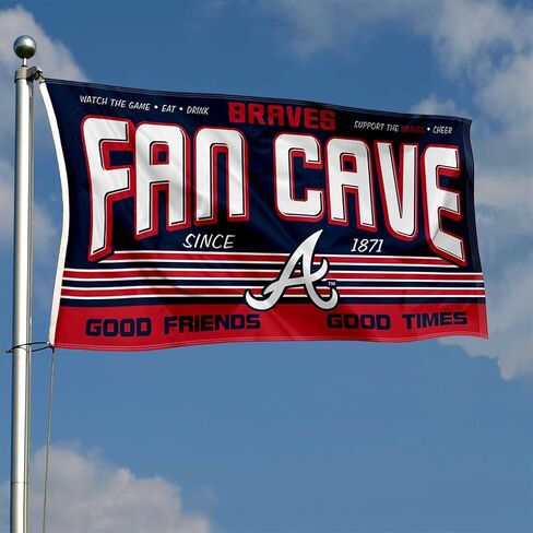 WinCraft Atlanta Braves Fan Man Cave Banner Flag in Saudi Arabia
