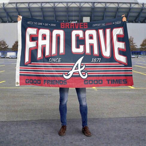 WinCraft Atlanta Braves Fan Man Cave Banner Flag in Saudi Arabia